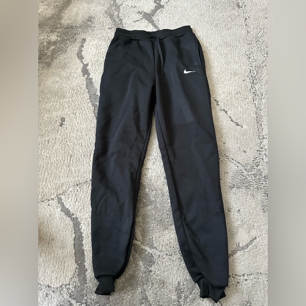 Nike Black Joggers with White Swoosh